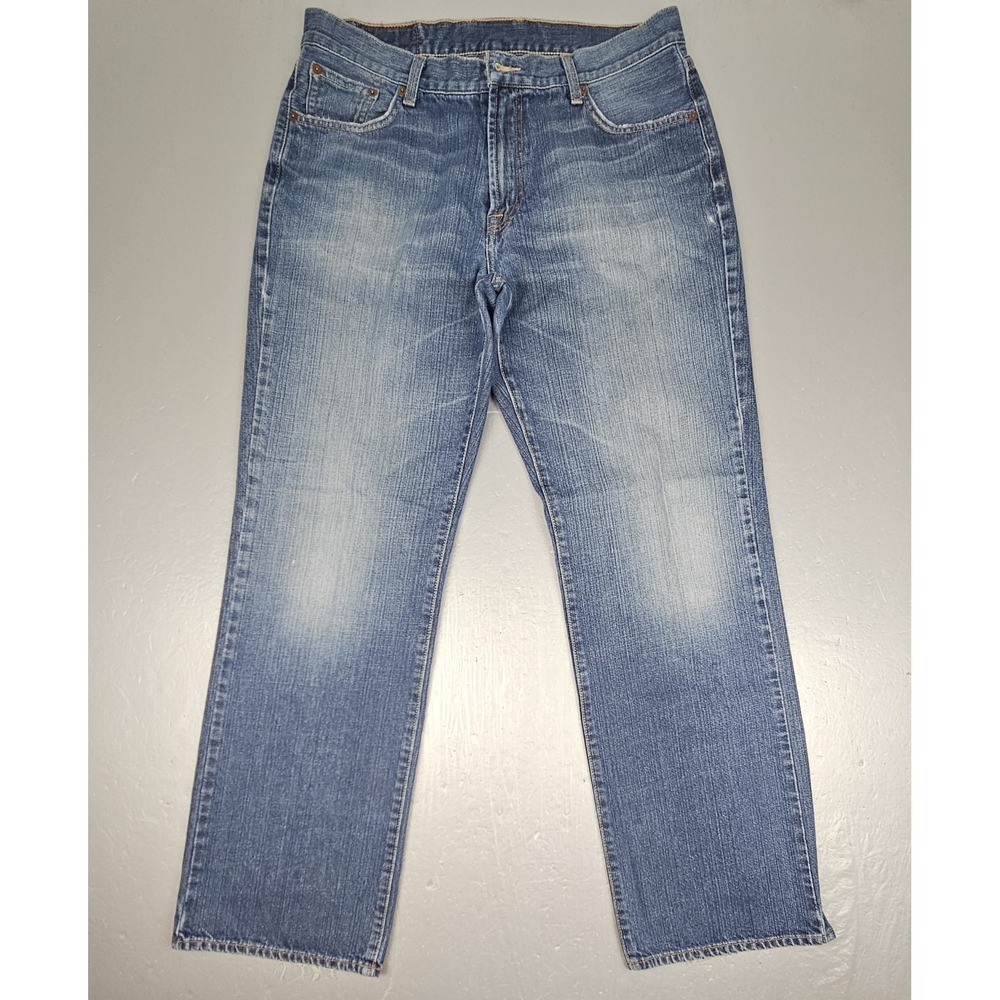 Lucky Brand Jeans Mens 34x22 Relaxed Bootcut Medium Wash Cotton Blend Denim